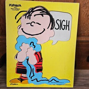 1952 United Features Syndicate Wood Puzzle, Linus 'Sigh'